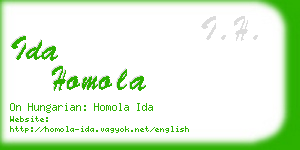 ida homola business card